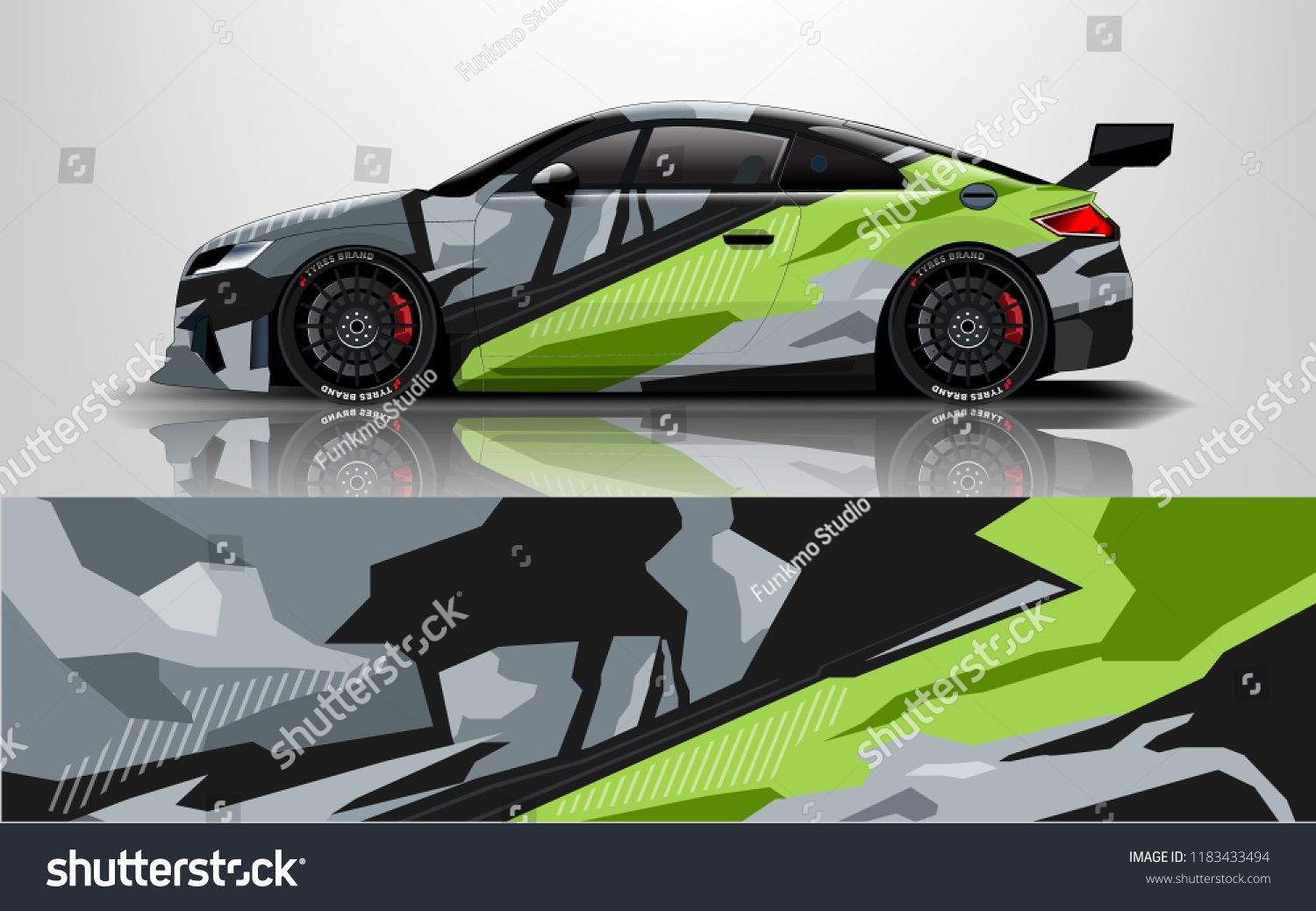 Sport car racing wrap design. vector design.