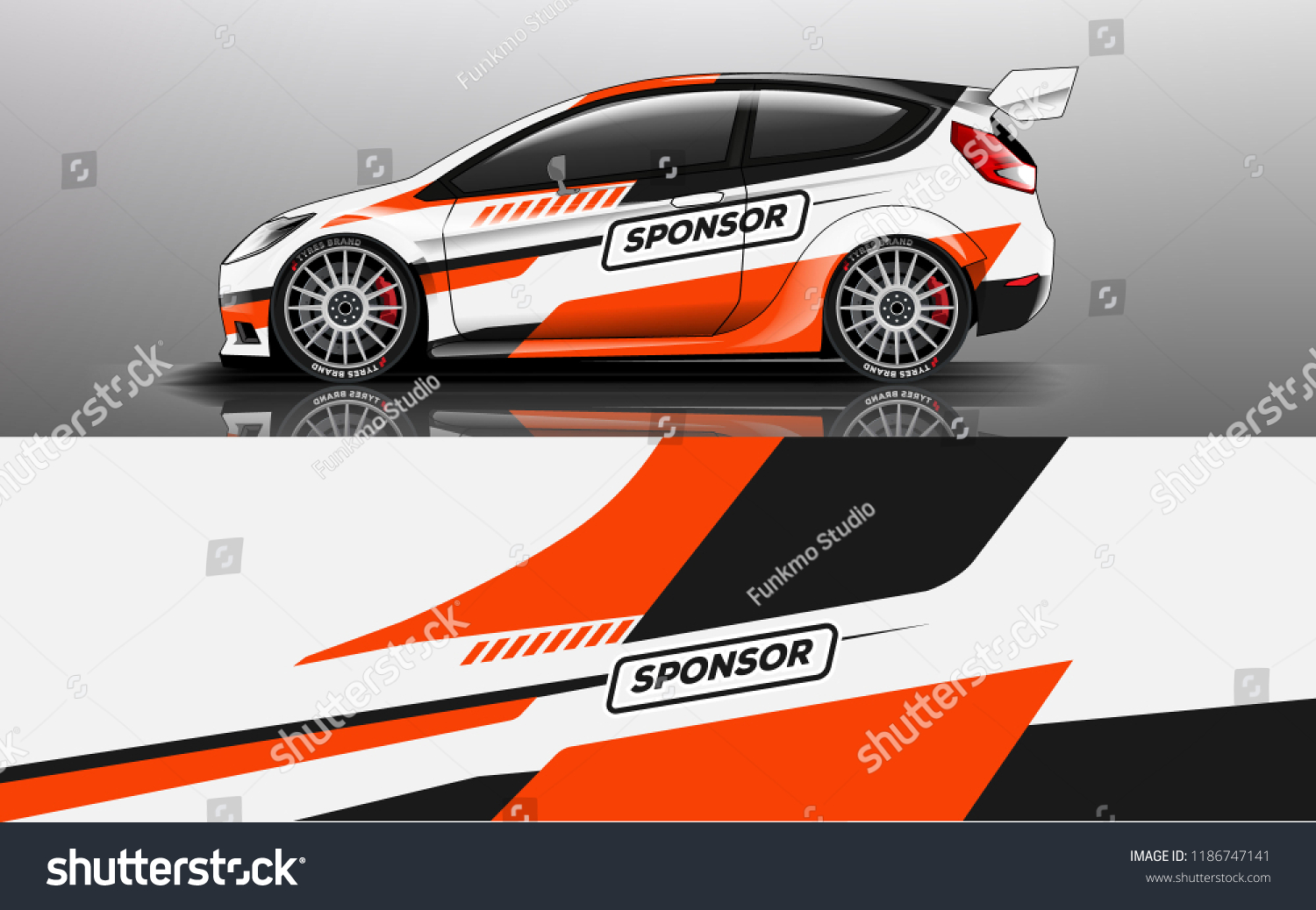 Car decal graphic vector,racing car. Graphic abstract stripe designs for racing car