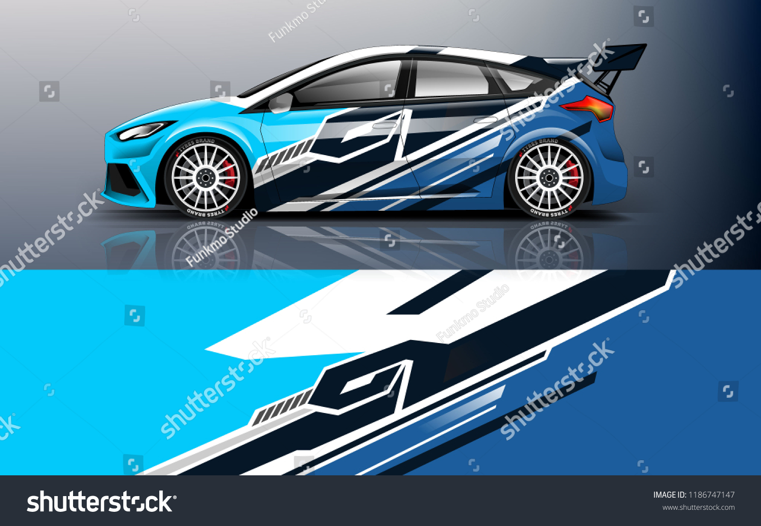 Car decal graphic vector,racing car. Graphic abstract stripe designs for racing car