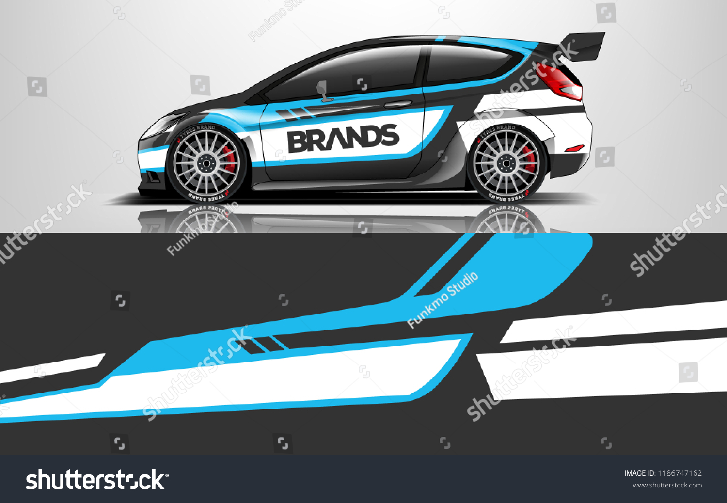Car decal graphic vector,racing car. Graphic abstract stripe designs for racing car