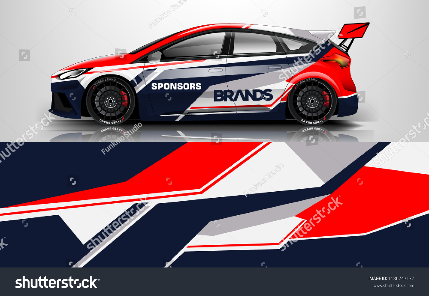 Car decal graphic vector,racing car. Graphic abstract stripe designs for racing car