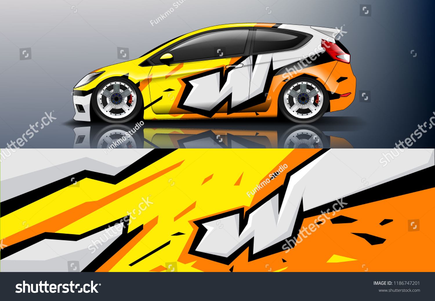Car decal graphic vector,racing car. Graphic abstract stripe designs for racing car