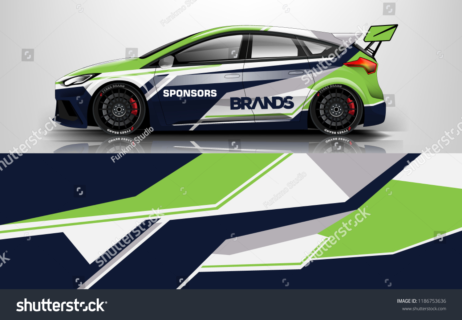Car wrap design vector, truck and cargo van decal. Graphic abstract stripe racing background designs for vehicle, rally, race, adventure and car racing livery.