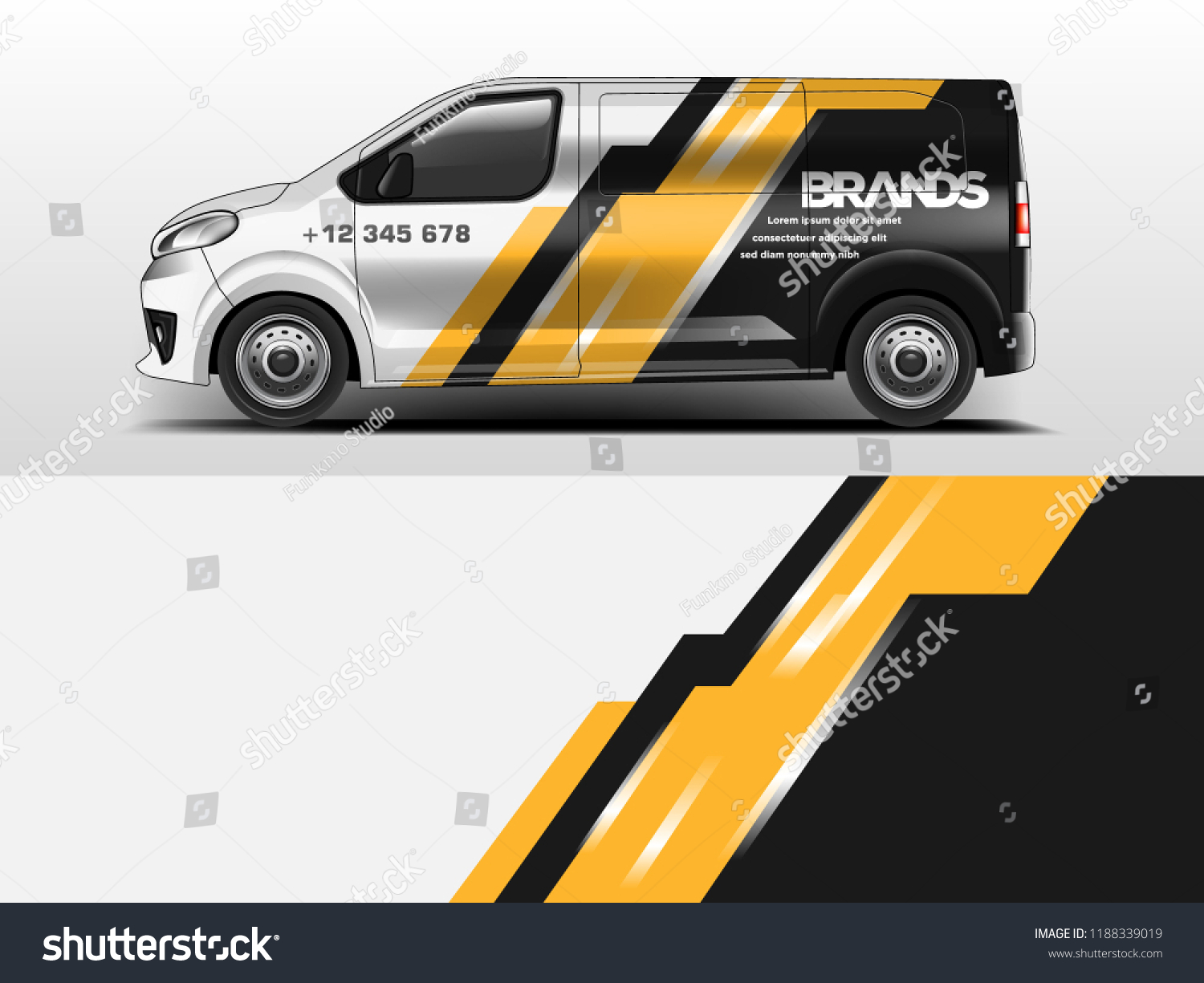 Van Wrap design for company, decal, wrap, and sticker. vector eps10