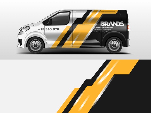 Van Wrap design for company, decal, wrap, and sticker. vector eps10