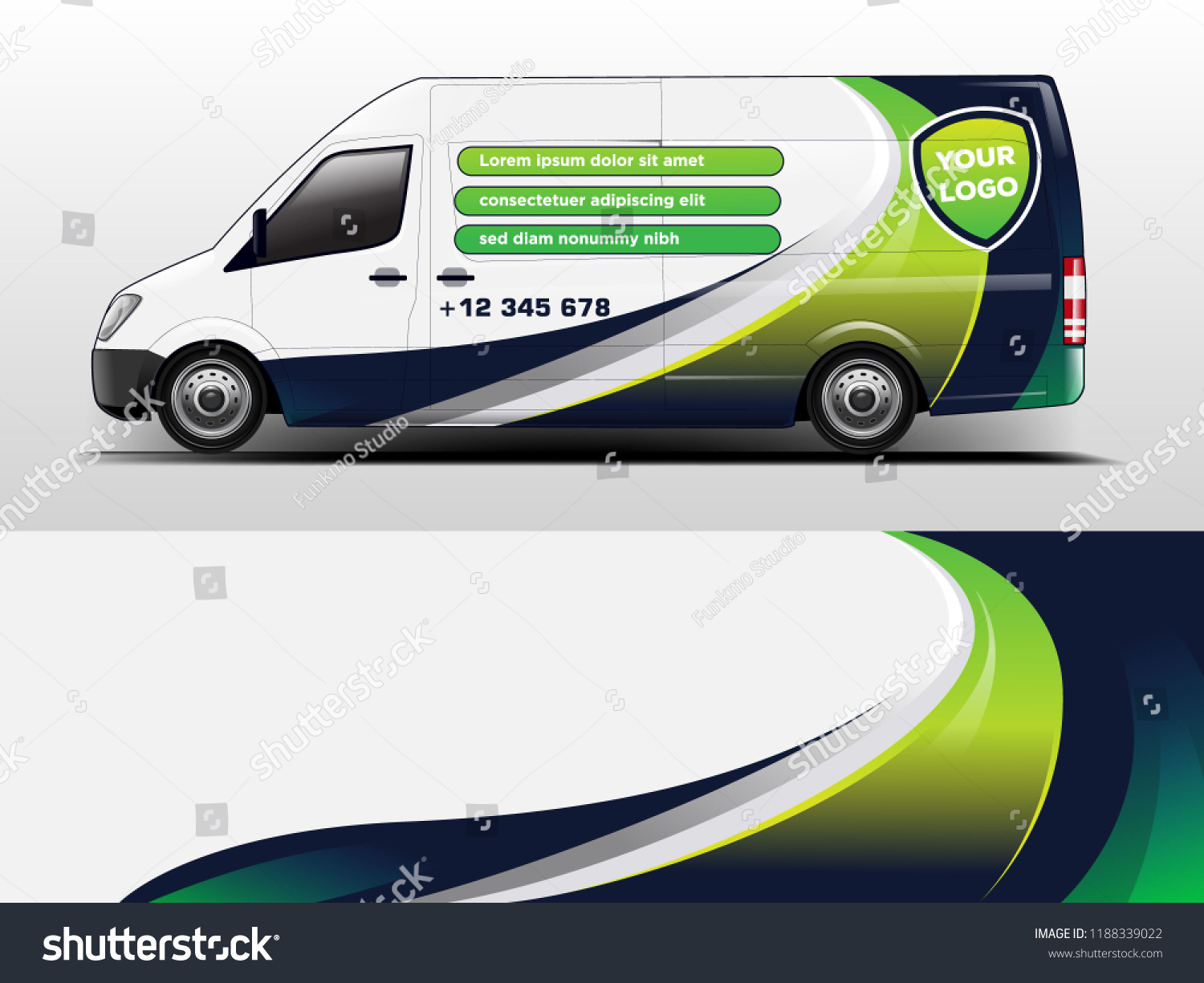 Van Wrap design for company, decal, wrap, and sticker. vector eps10