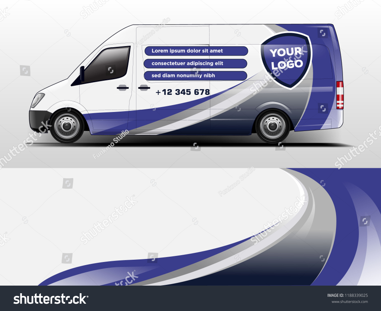 Van Wrap design for company, decal, wrap, and sticker. vector eps10