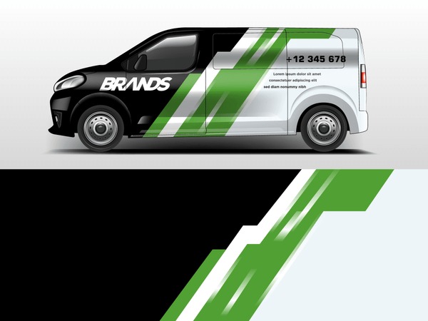 Van Wrap design for company, decal, wrap, and sticker. vector eps10