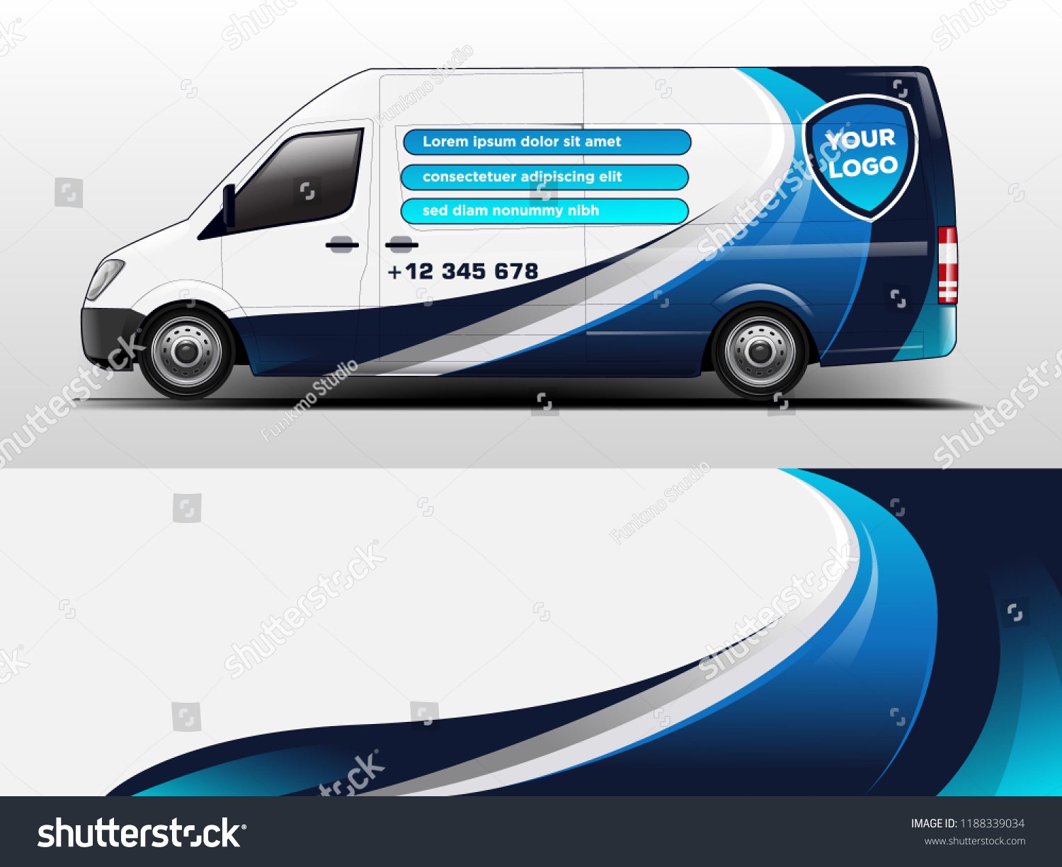 Van Wrap design for company, decal, wrap, and sticker. vector eps10