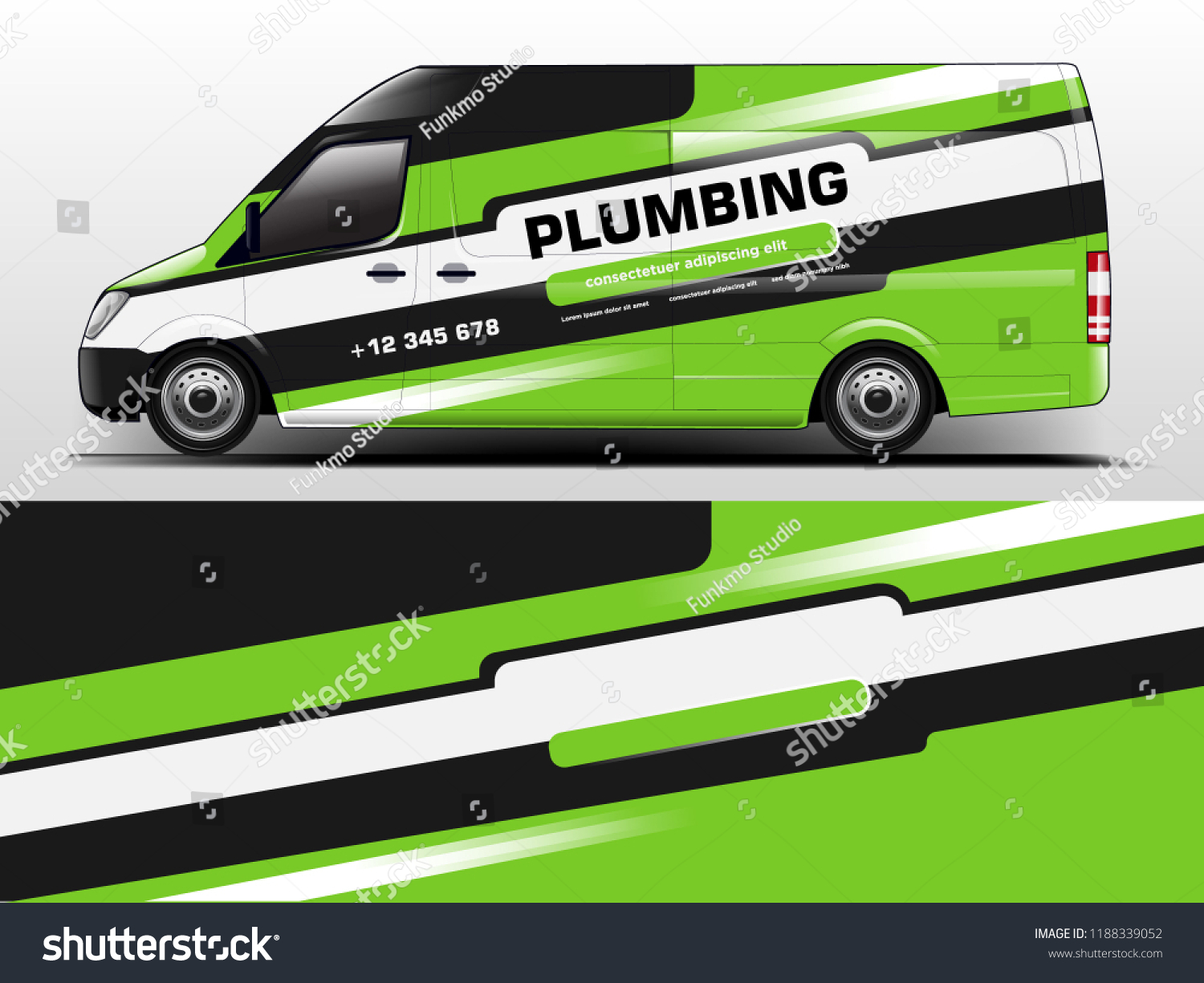 Van Wrap design for company, decal, wrap, and sticker. vector eps10