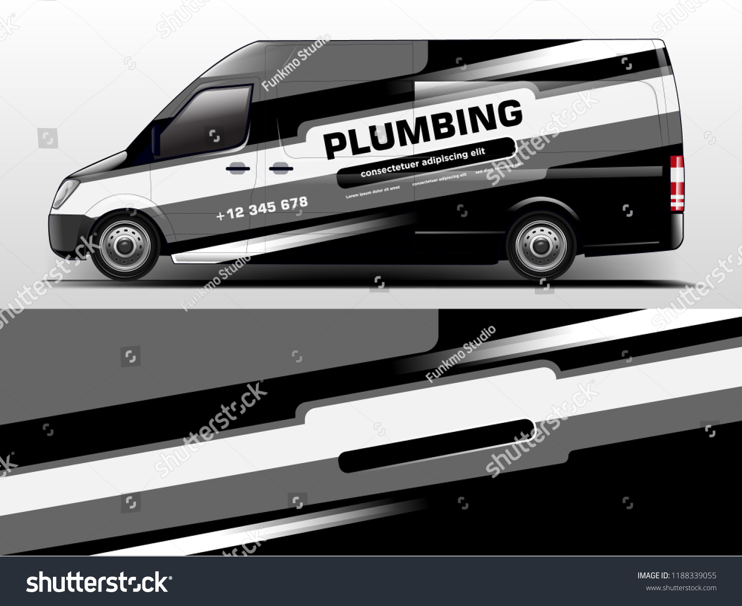 Van Wrap design for company, decal, wrap, and sticker. vector eps10