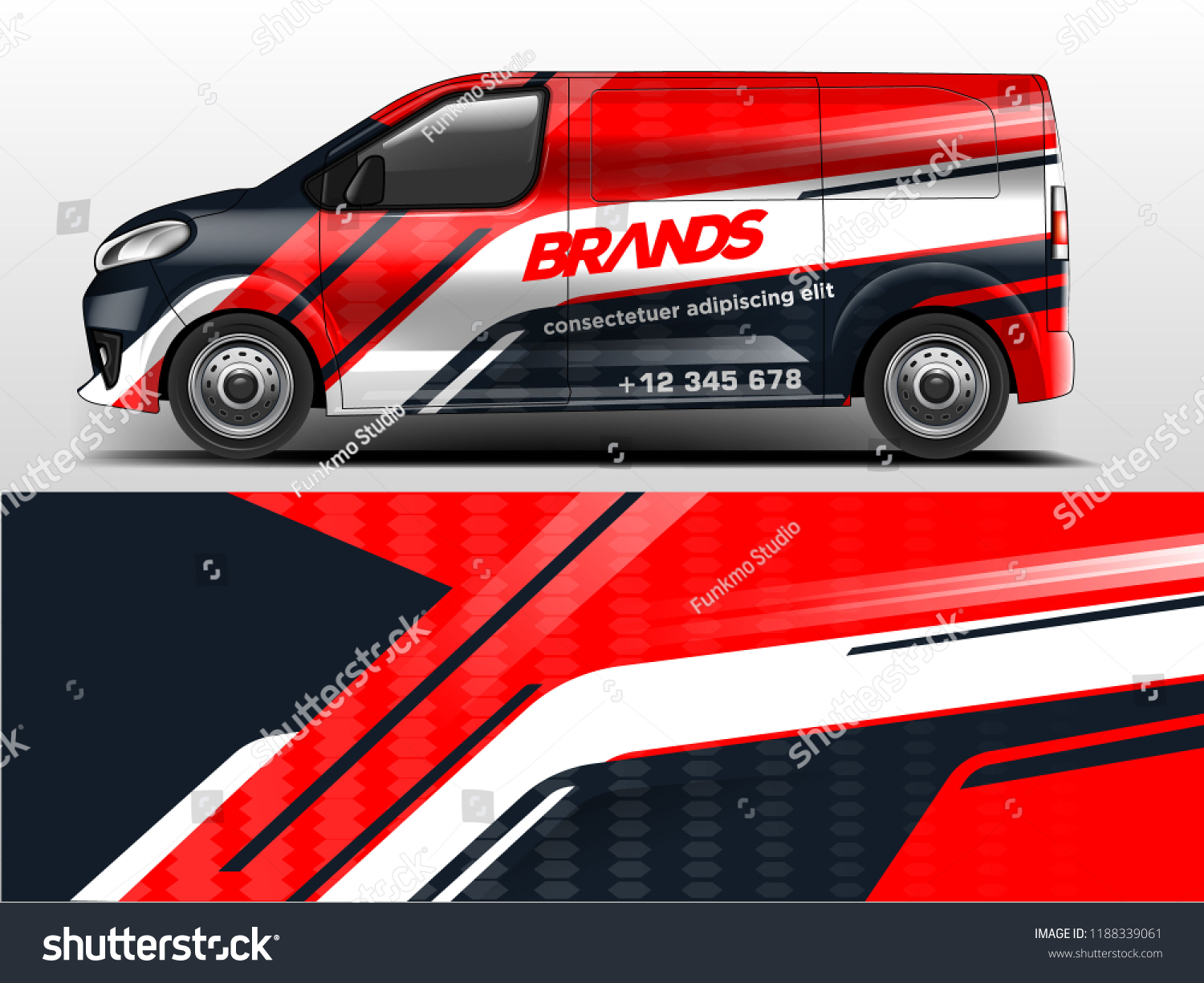 Van Wrap design for company, decal, wrap, and sticker. vector eps10