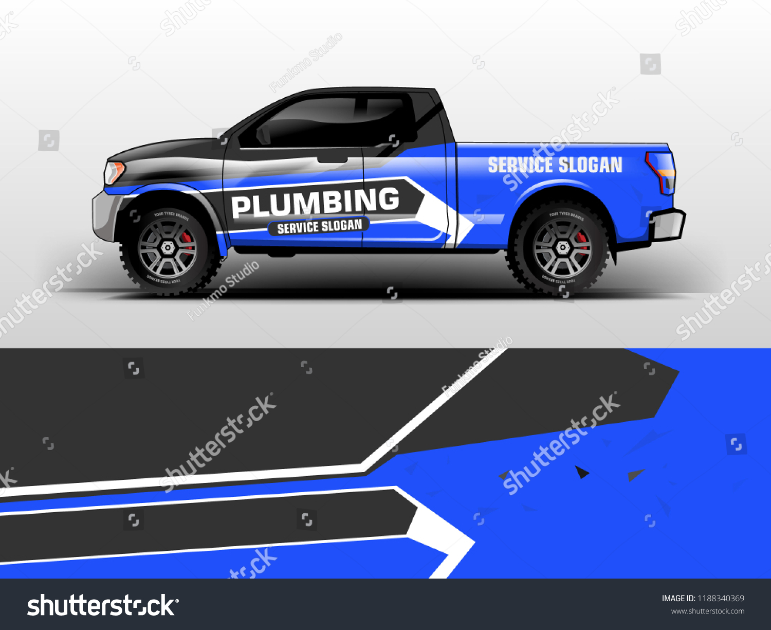 Truck car wrap for company. sticker, wrap and sticker design in vector eps10