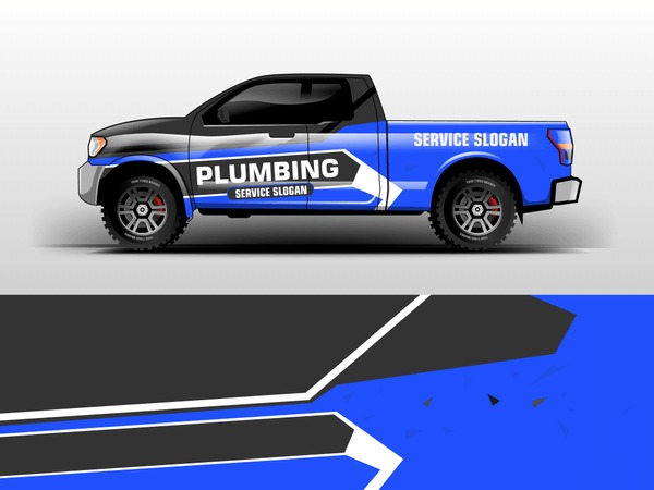 Truck car wrap for company. sticker, wrap and sticker design in vector eps10