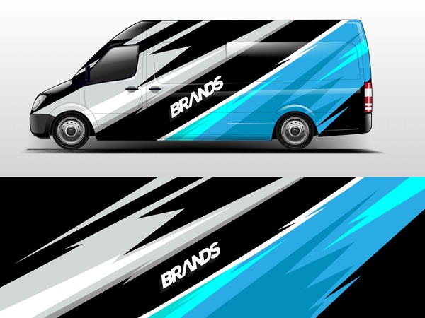 Truck car wrap for company. sticker, wrap and sticker design in vector eps10