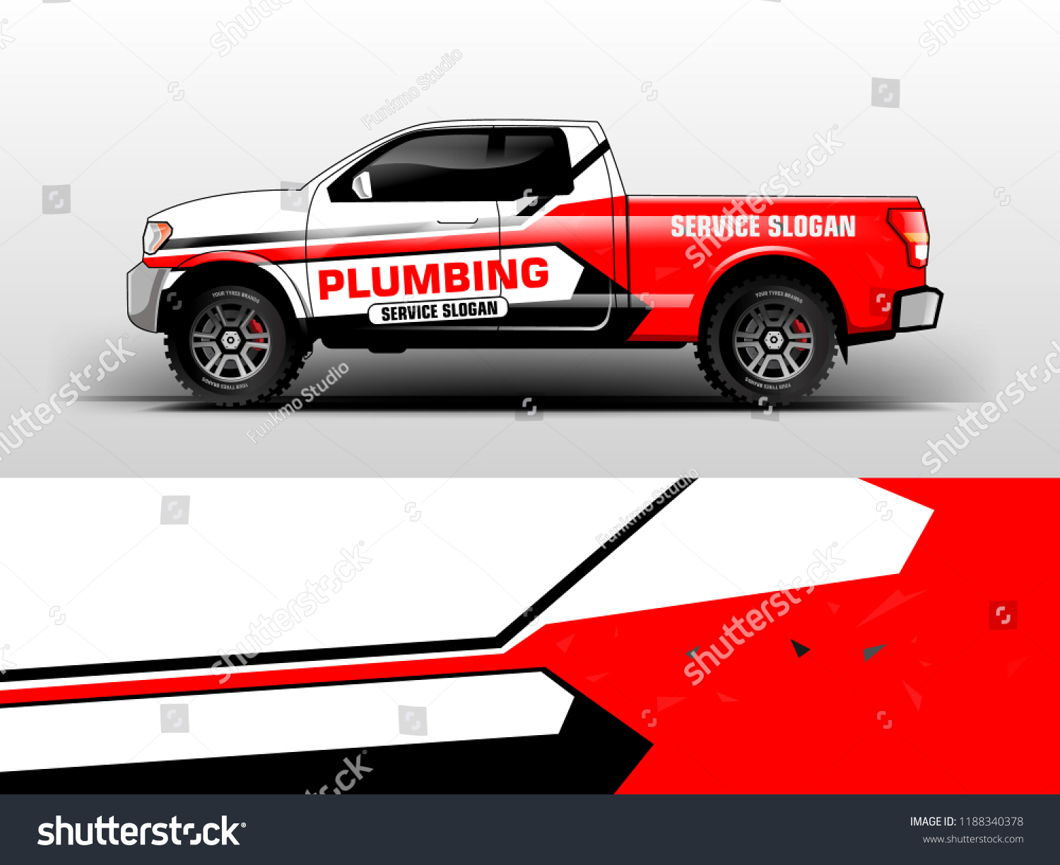 Truck car wrap for company. sticker, wrap and sticker design in vector eps10