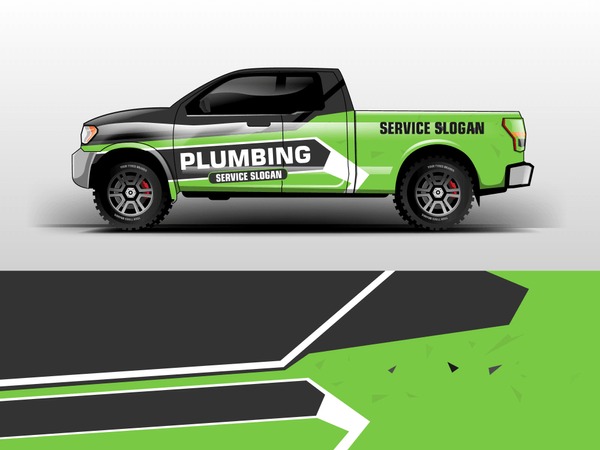 Truck car wrap for company. sticker, wrap and sticker design in vector eps10
