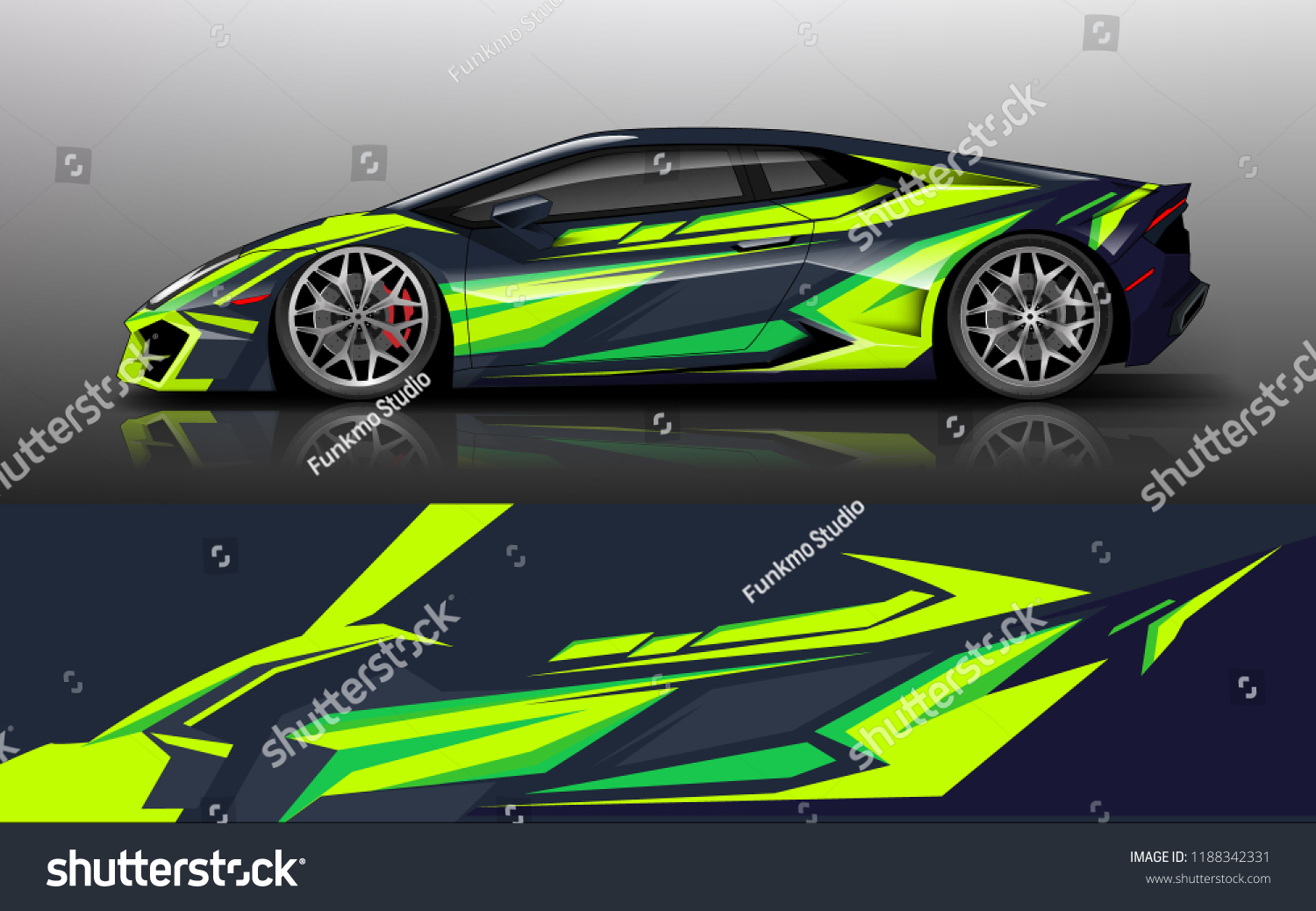 Custom modification car wrap. wrap design for custom modification car