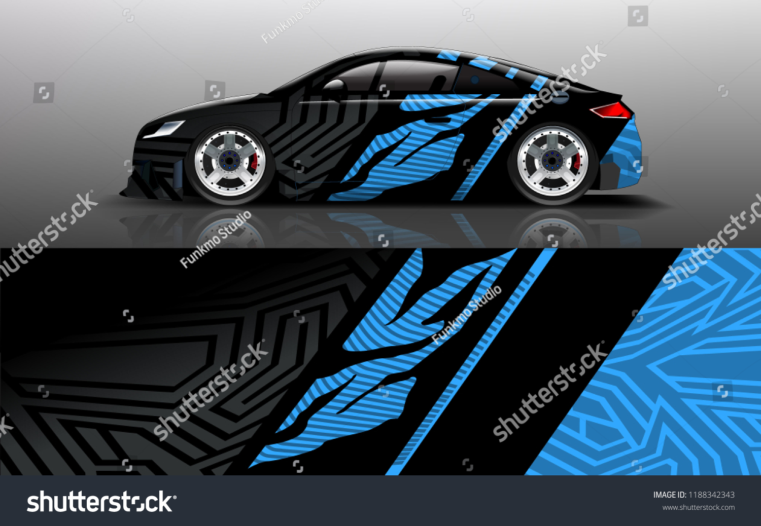 Custom modification car wrap. wrap design for custom modification car