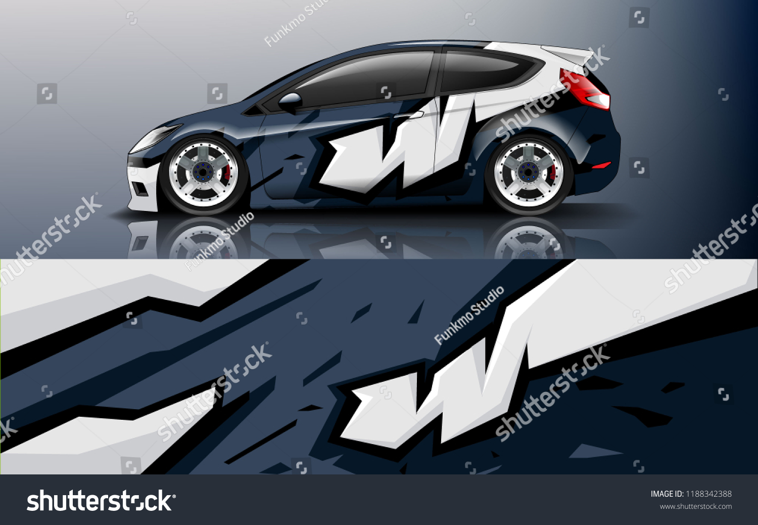 Custom modification car wrap. wrap design for custom modification car