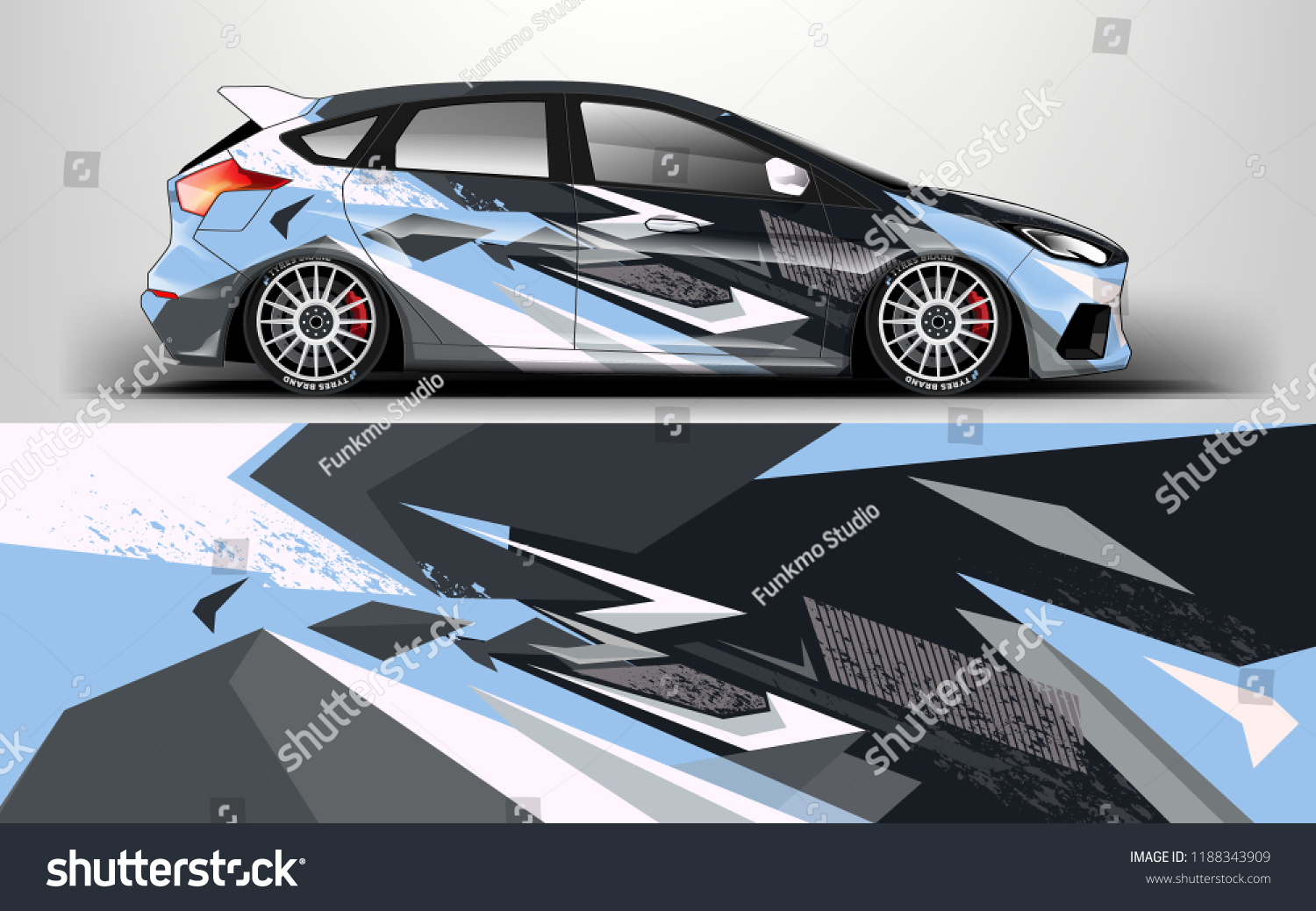Racing car wrap. wrap design for racing car event.