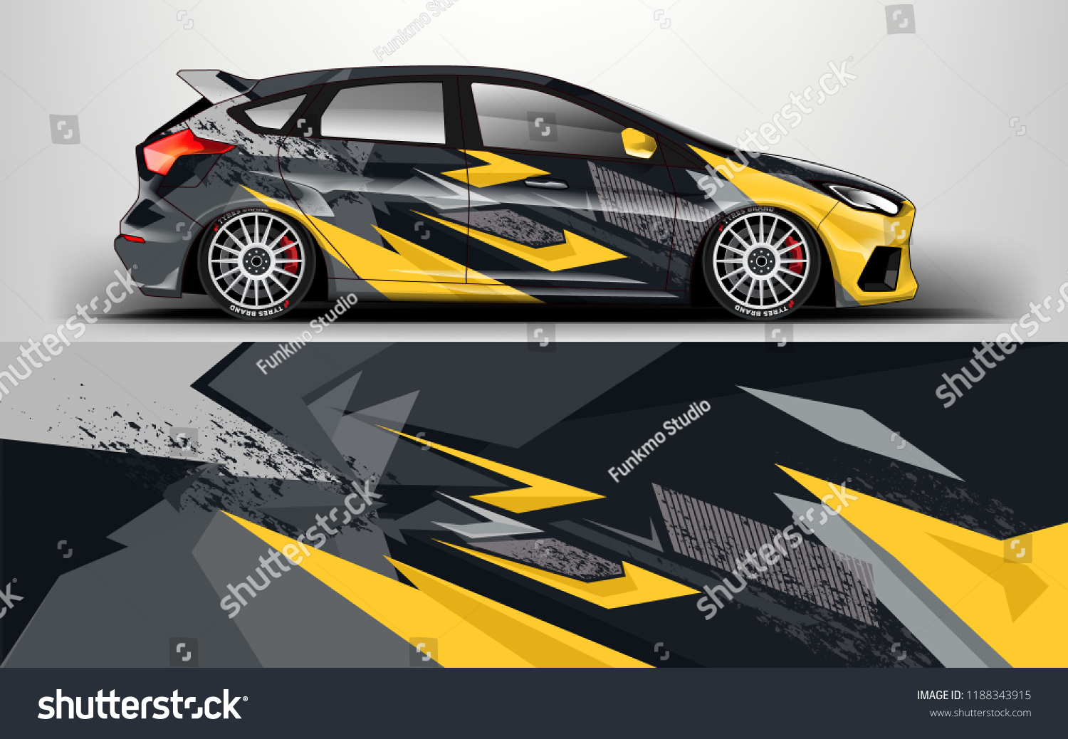 Racing car wrap. wrap design for racing car event.