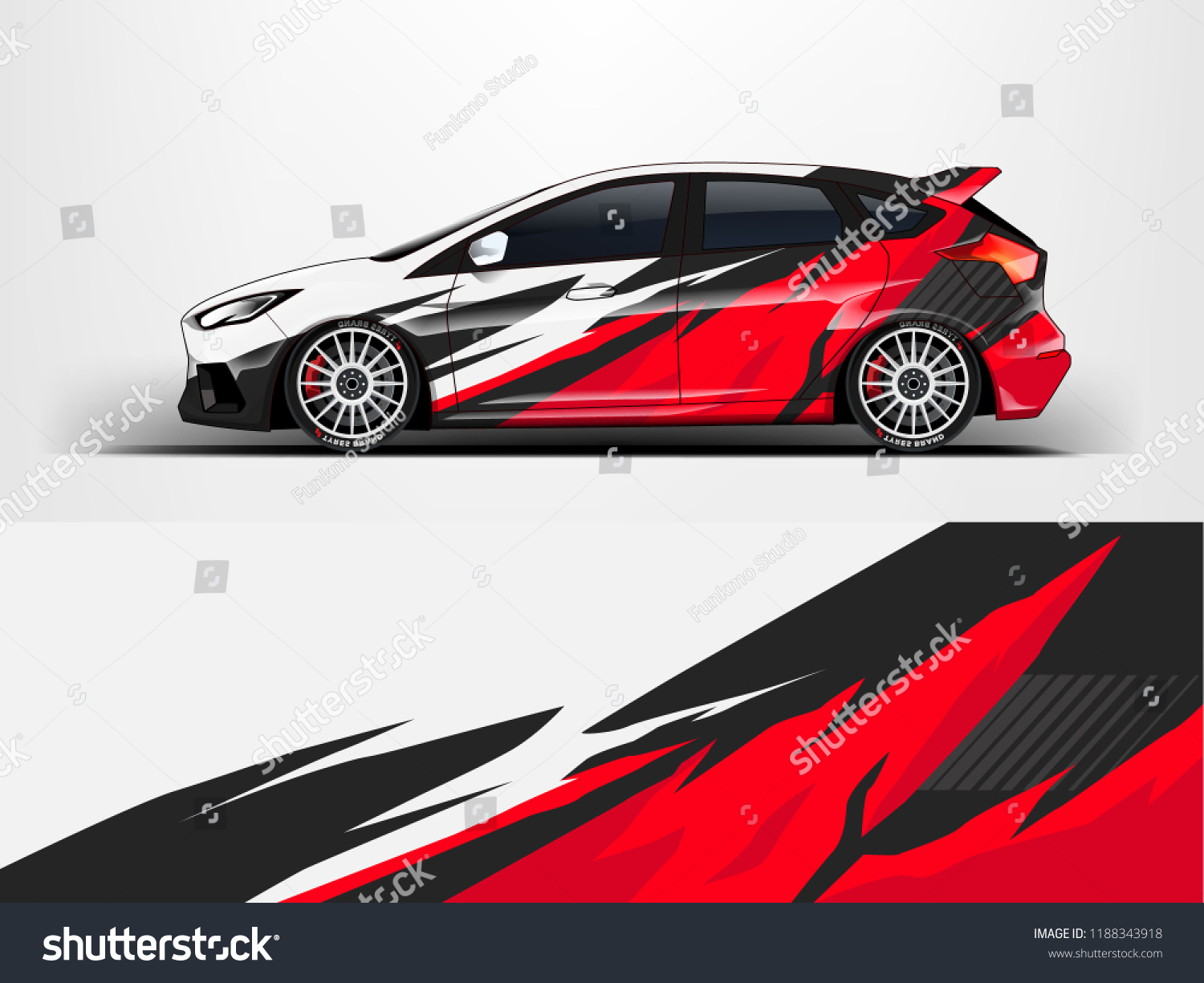 Racing car wrap. wrap design for racing car event.