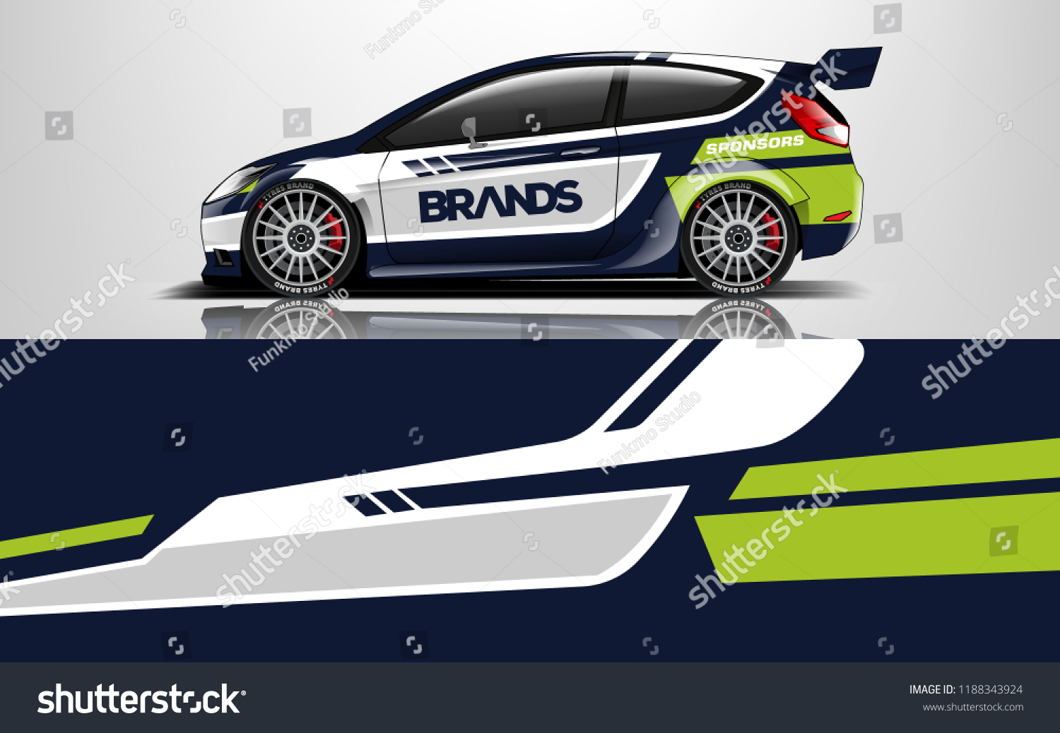 Racing car wrap. wrap design for racing car event.