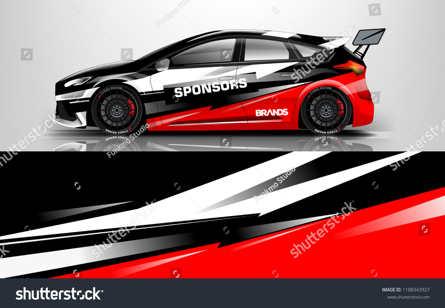 Racing car wrap. wrap design for racing car event.