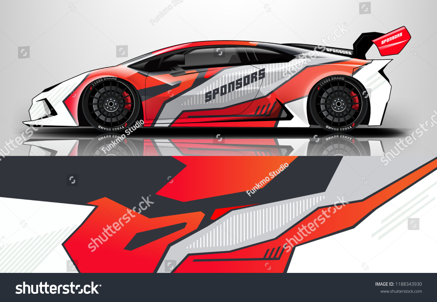Racing car wrap. wrap design for racing car event.