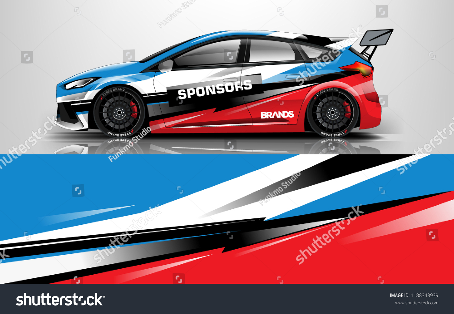 Racing car wrap. wrap design for racing car event.