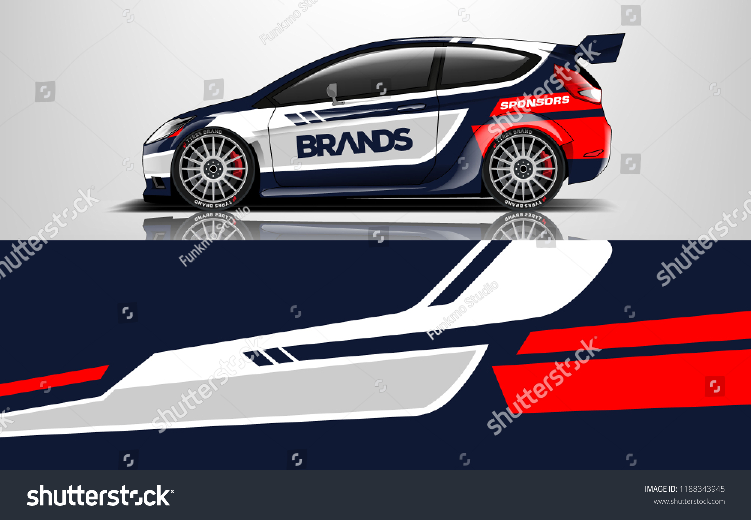 Racing car wrap. wrap design for racing car event.