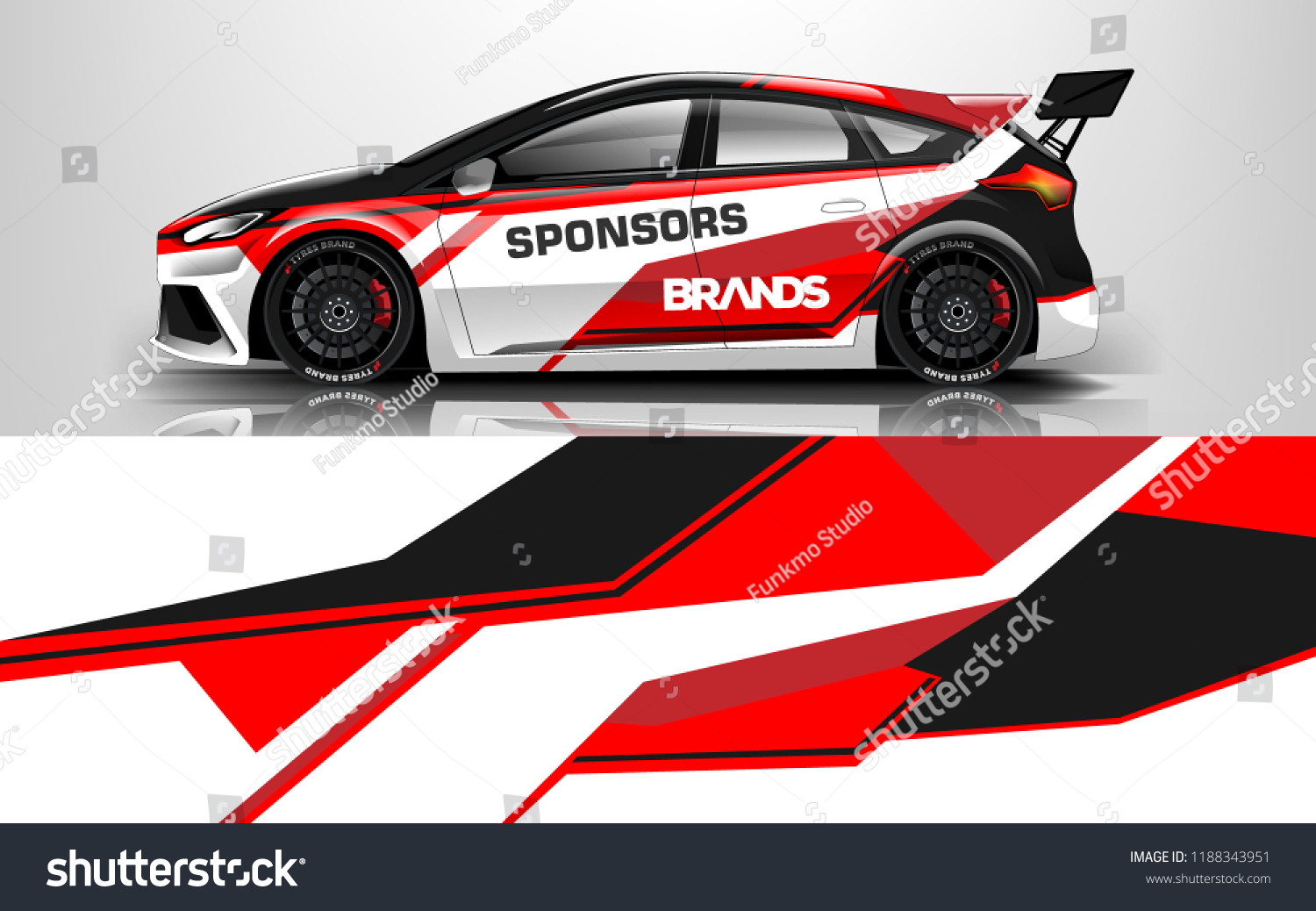 Racing car wrap. wrap design for racing car event.