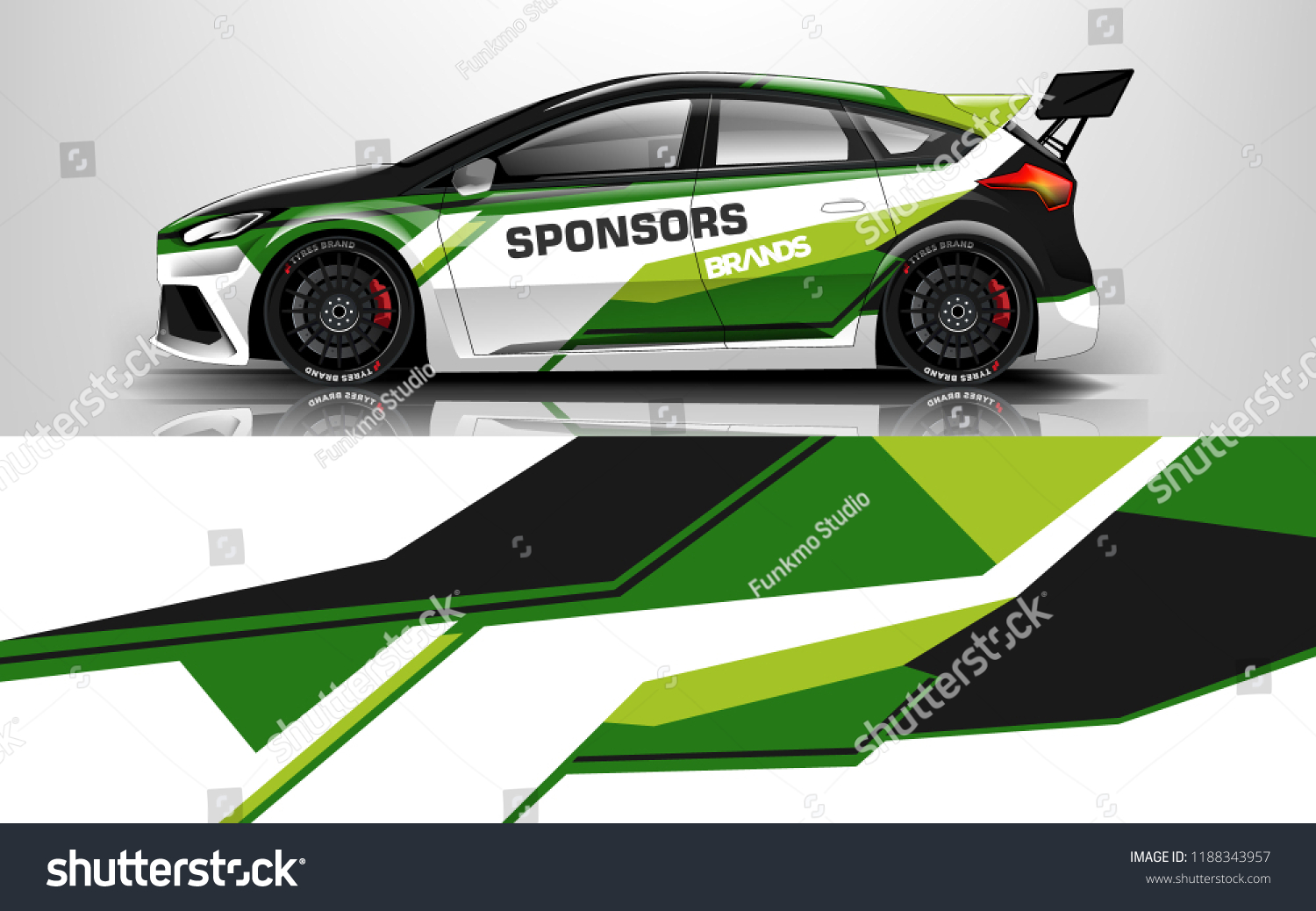 Racing car wrap. wrap design for racing car event.
