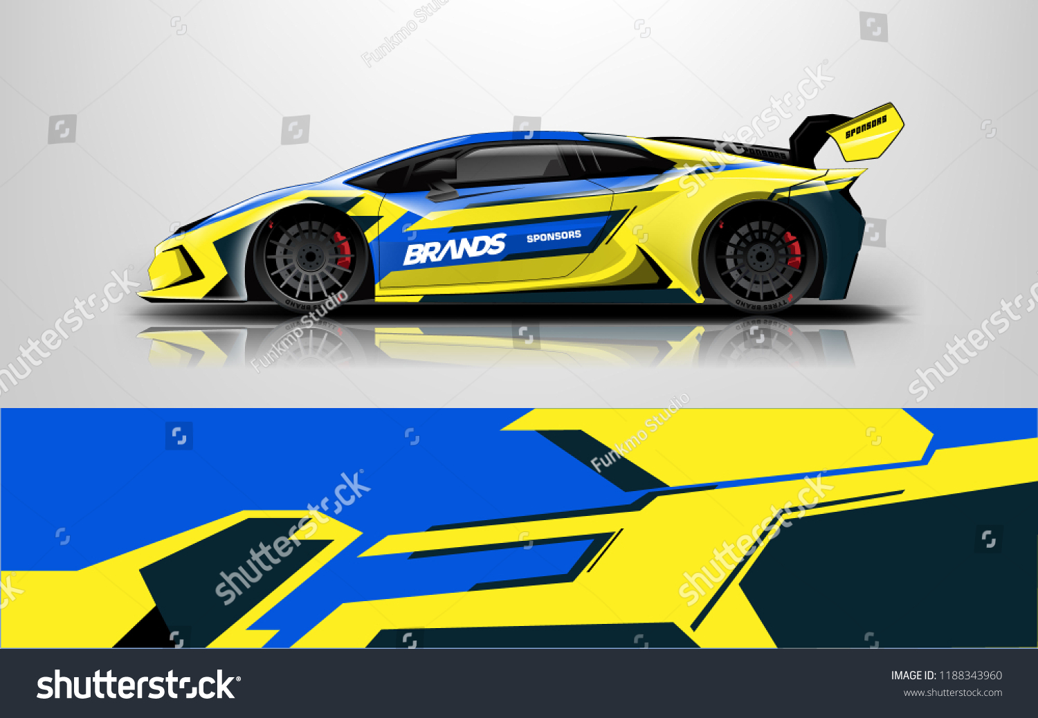 Racing car wrap. wrap design for racing car event.