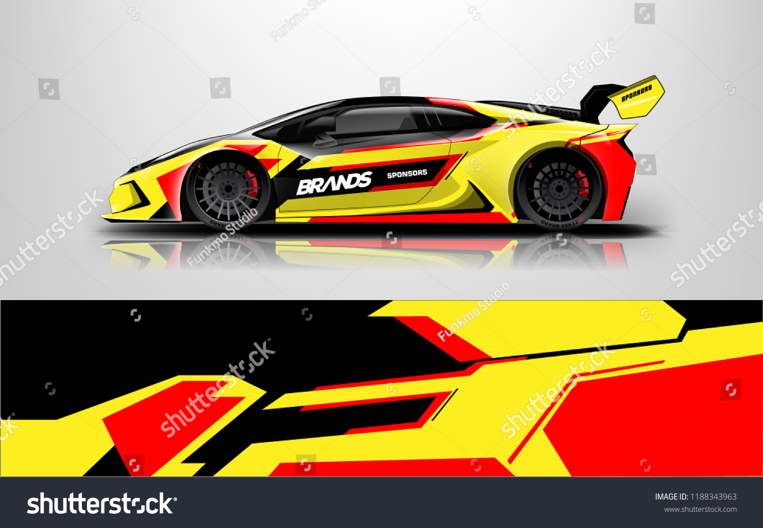 Racing car wrap. wrap design for racing car event.