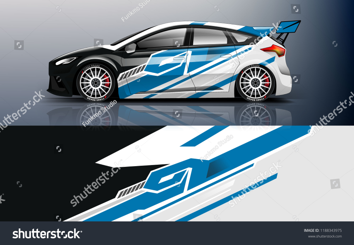 Racing car wrap. wrap design for racing car event.
