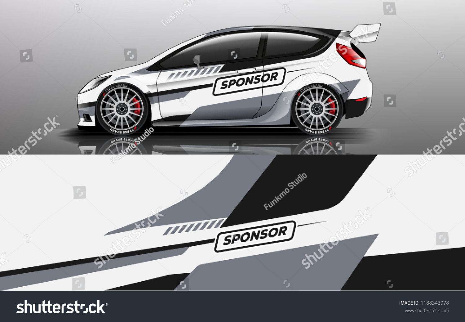 Racing car wrap. wrap design for racing car event.