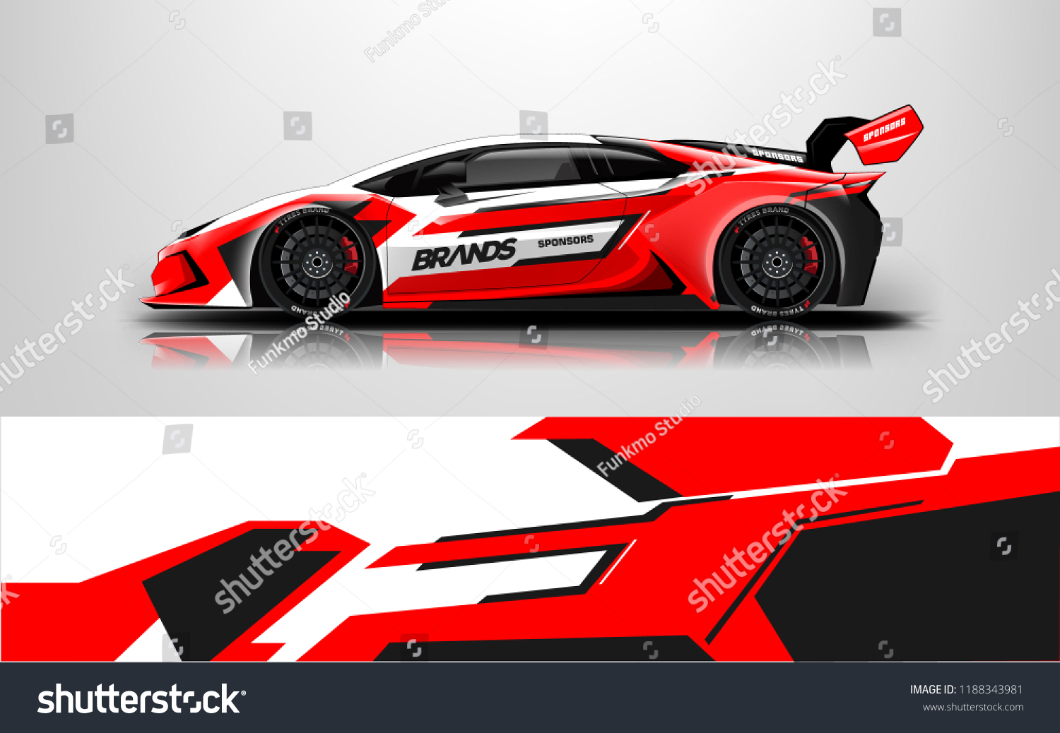 Racing car wrap. wrap design for racing car event.