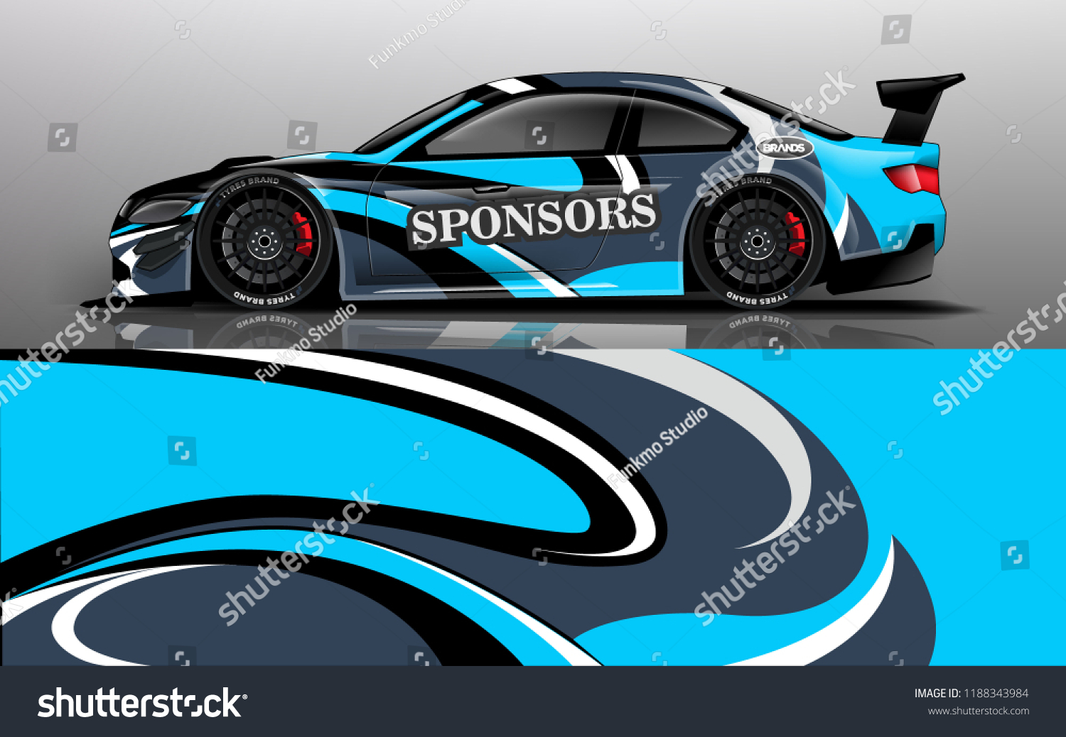 Racing car wrap. wrap design for racing car event.