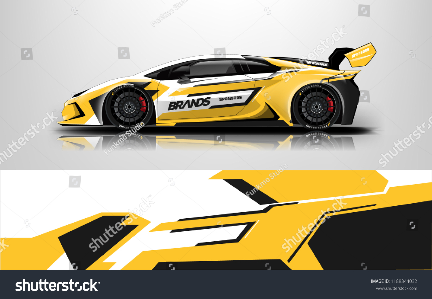 Racing car wrap. wrap design for racing car event.