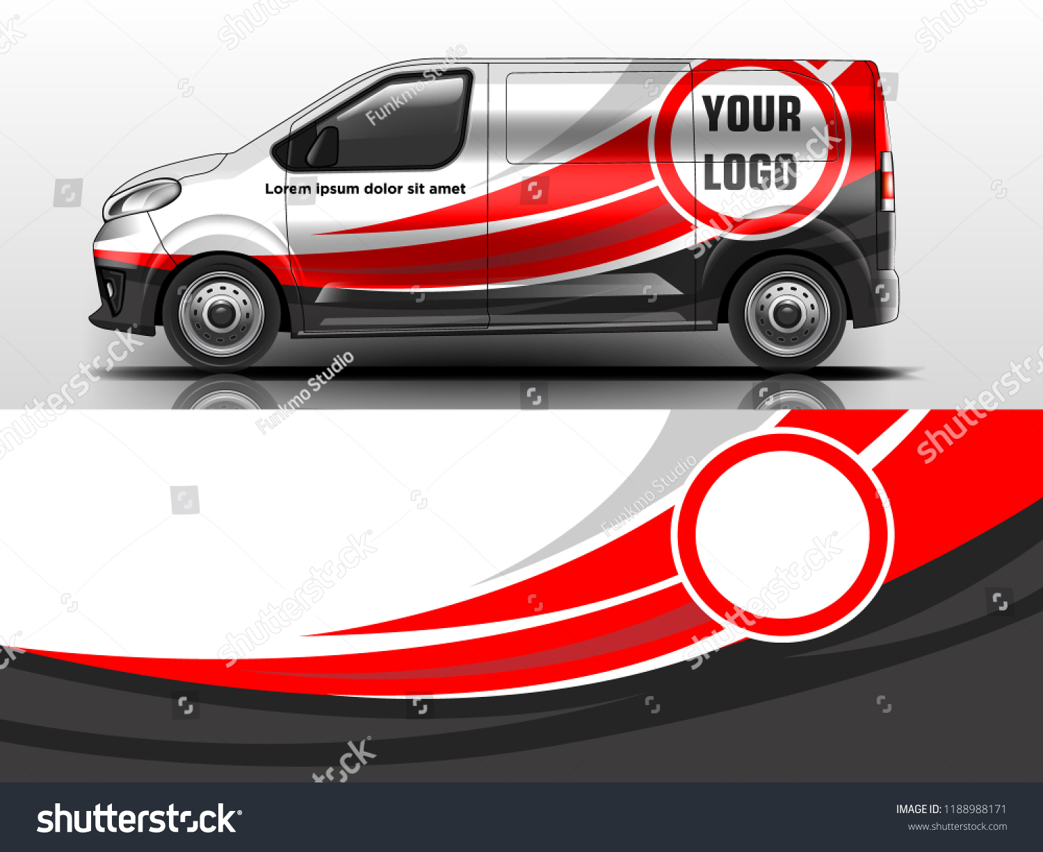 Van wrap design. Wrap, sticker and decal design for company. Vector format