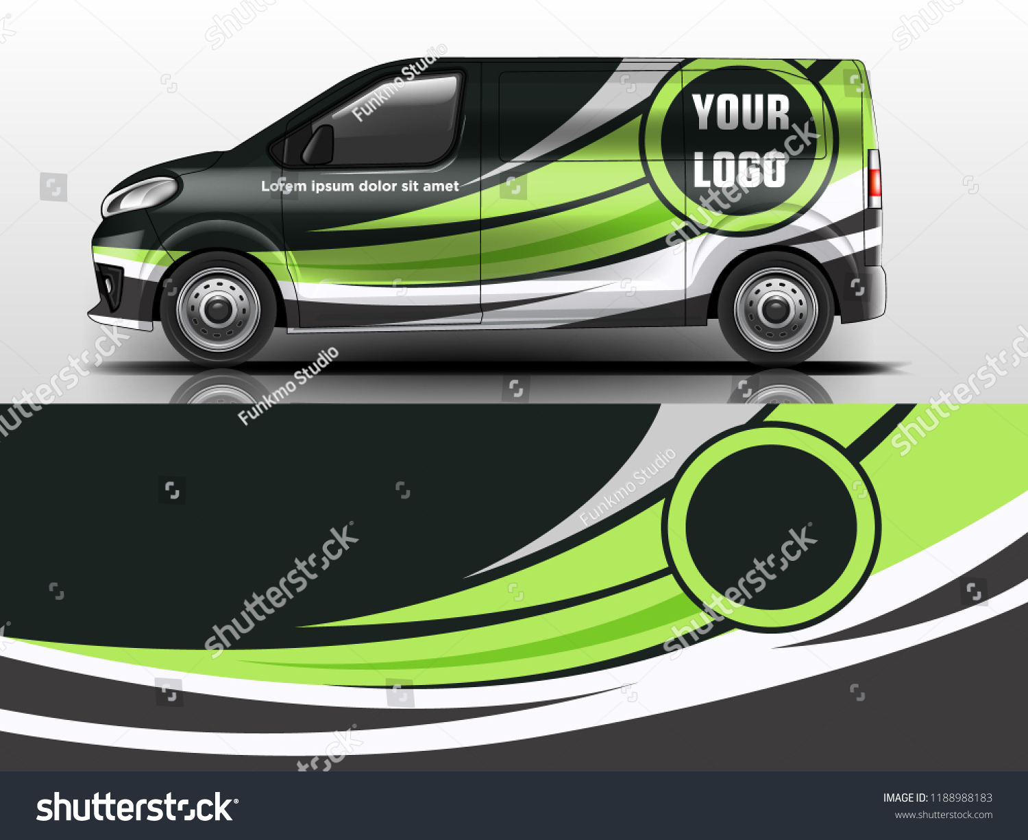 Van wrap design. Wrap, sticker and decal design for company. Vector format