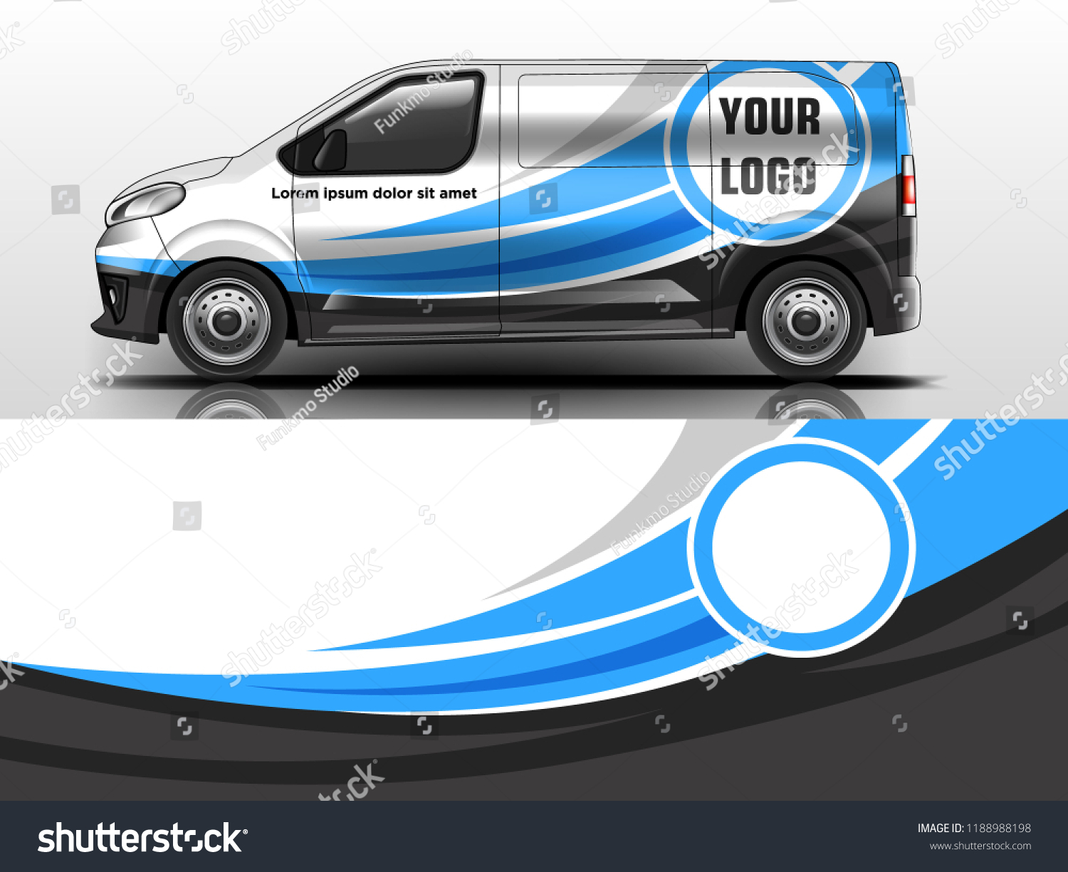 Van wrap design. Wrap, sticker and decal design for company. Vector format