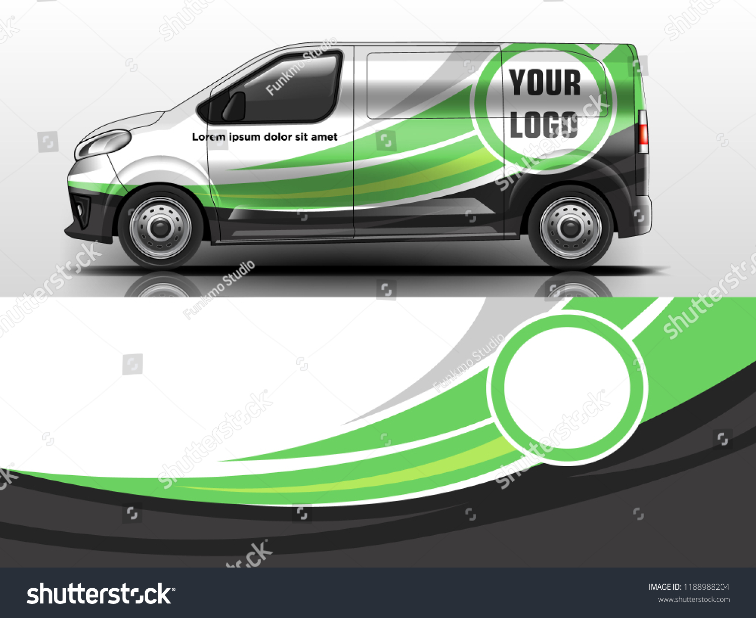 Van wrap design. Wrap, sticker and decal design for company. Vector format