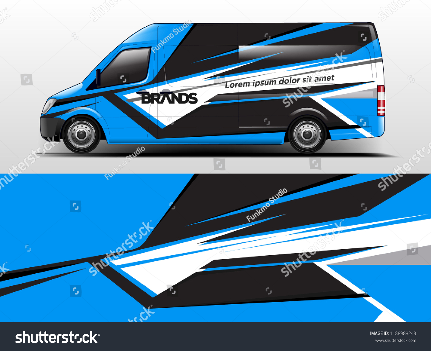 Van wrap design. Wrap, sticker and decal design for company. Vector format