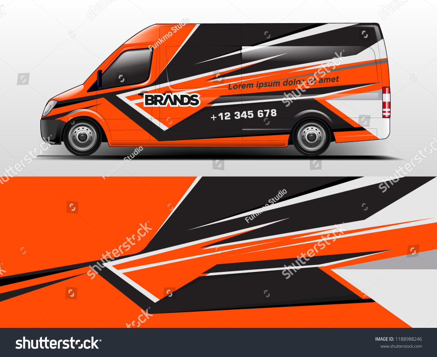 Van wrap design. Wrap, sticker and decal design for company. Vector format