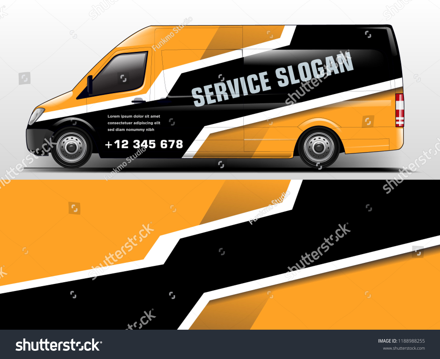 Van wrap design. Wrap, sticker and decal design for company. Vector format