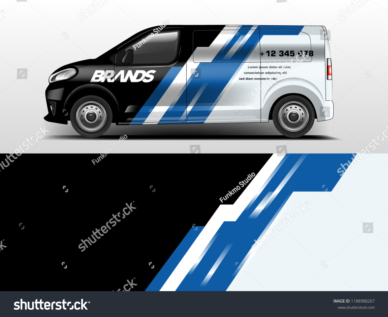 Van wrap design. Wrap, sticker and decal design for company. Vector format