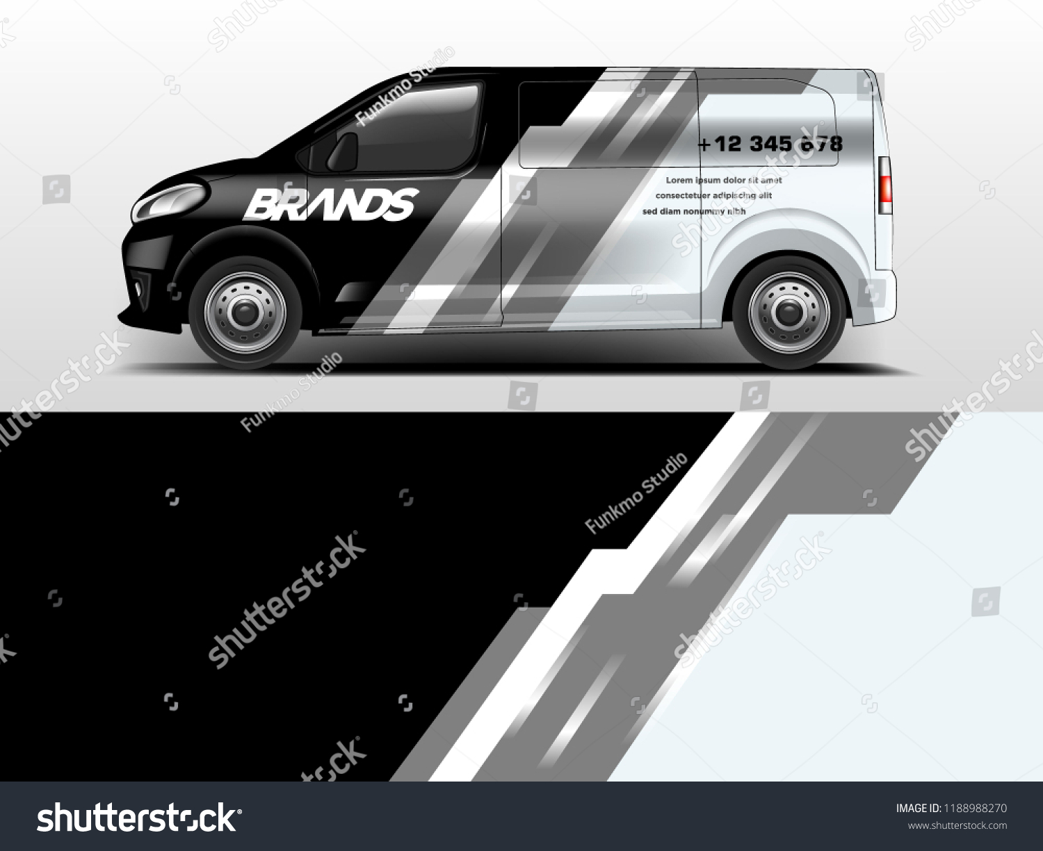 Van wrap design. Wrap, sticker and decal design for company. Vector format